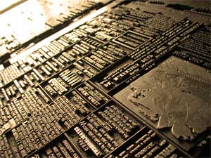 printPlate Printing plates are still used today to create printed newspapers around the globe. Stock image used by permission of the photographer, Bill Owen.