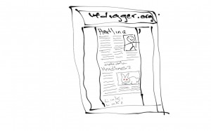 The original design composition for VTDigger. Drawn by Josh Larkin in early 2009.