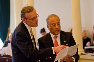Vince Illuzzi, Randy Brock Full Sen. Vince Illuzzi, left, and Sen. Randy Brock. VTD/Josh Larkin