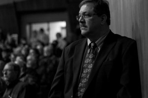 Jim Condos Full "Secretary of State Jim Condos is finishing up his "Vermont Transparency Tour" this fall before the Legislature reviews exemptions to the public records law in January. VTD/Josh Larkin"