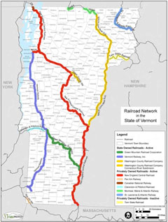 VTrans Rail Road Map