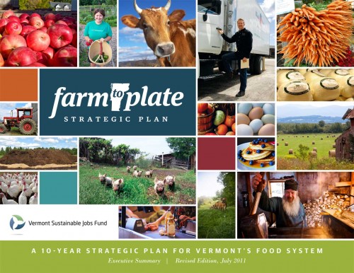 Cover from the Farm To Plate Strategic Plan. Vermont Sustainable Jobs Fund