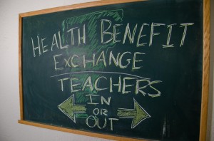 Whether or not teachers and school employees will participate in the health benefit exchange is still in question. VTD/Josh Larkin