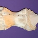 Corset and Chemise worn by Mary Wolford Megibben, 1888. Collection of the Bennington Museum, gift of Mrs. F.M. Fawkes. Mary Wolford Megibben purchased this chemise and corset for her wedding trousseau in 1888. Photo courtesy Bennington Museum