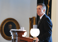 Lt. Gov. Phil Scott in the Senate on Wednesday. Photo by Elizabeth Hewitt/VTDigger