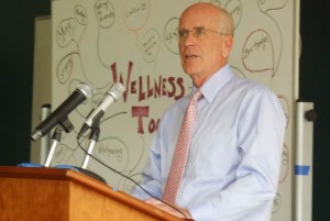 Rep. Peter Welch, D-Vt., speaks at the Copeland Center in Brattleboro, which will receive $330,000 annually over five years from the U.S. Substance Abuse and Mental Health Services Administration. Photo by Mike Faher/VTDigger