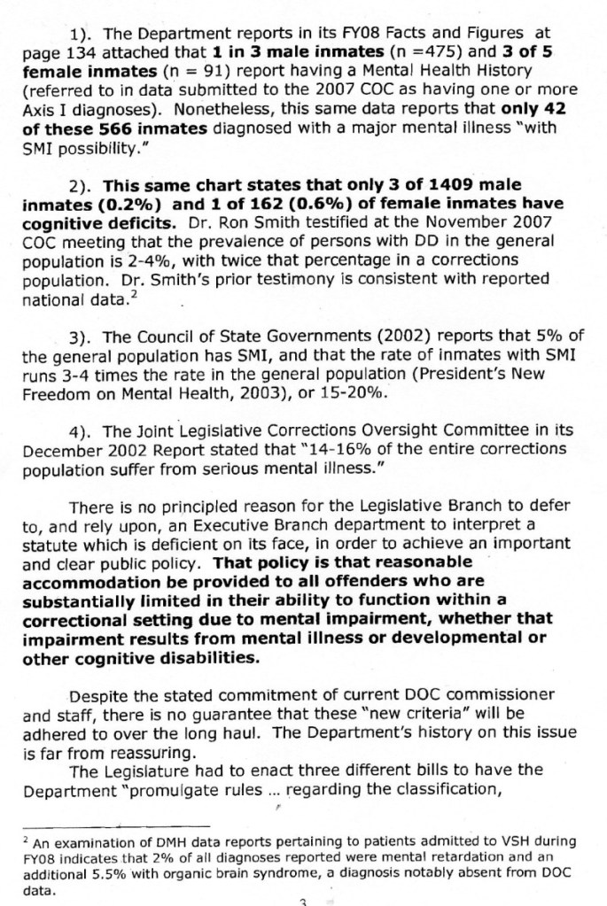 Page 3 of memo from Robert Appel, executive director of the Vermont Human Rights Commission.