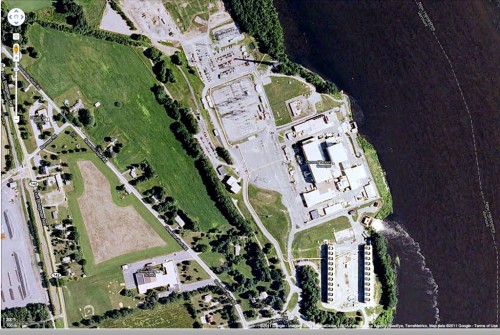 Google Earth image of the Vermont Yankee plant in Vernon, Vt.