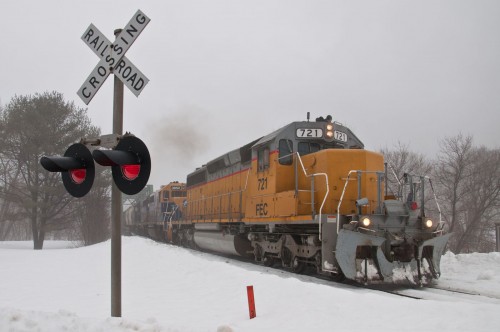 The New England Central Rail Road passing through Montpelier Junction. VTD/Josh Larkin