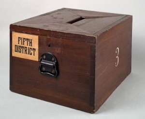 Ballot box full Ballot box. Photo by Thomas Roche.