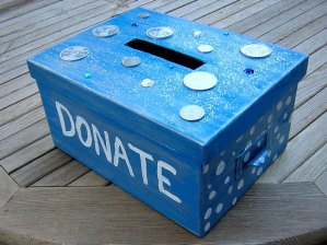 Donate Box. Photo by Kathryn Harper.