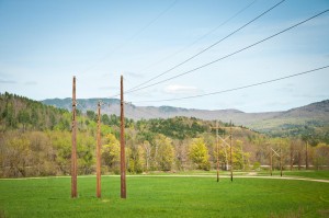 Power lines running through fields in Waterbury. VTD/Josh Larkin