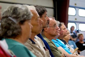 VEC Voters Scores of VEC members came to Tuesday's meeting to hear and voice opinions about the proposed transmission upgrade. VTD/Taylor Dobbs