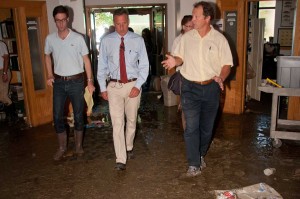Shumlin, Ross tour state offices Gov. Peter Shumlin talks to Agency of Agriculture Secretary Chuck Ross while touring the state office complex in Waterbury. VTD/Josh Larkin