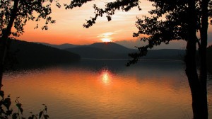 Sunset over Lake Whitingham prior to Tropical Storm Irene. Photo by Professor Bop.