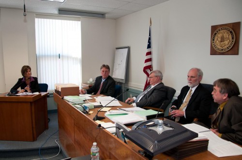 Vermont Public Service Board Green Mountain Power CEO Mary Powell speaking before the Public Service Board in February of 2011. VTD/Josh Larkin