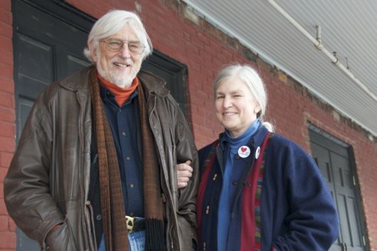 laborhallFULL Chet Briggs and Karen Lane pose outside the Socialist Labor Party Hall, which they helped save. Photo by Dirk Van Susteren