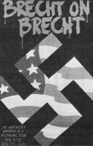 This poster for an experimental play at the high school was banned.