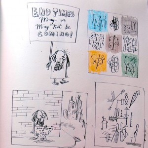 A page from one of Mayforth's 84 sketchbooks. Photo by Andrew Nemethy