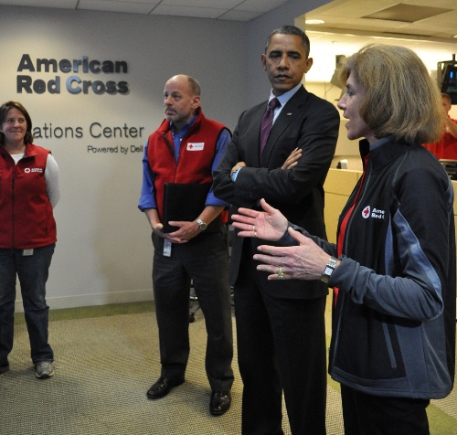 Obama Sandy Red Cross main