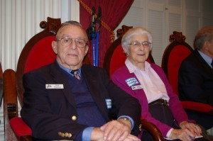 Dick Walters, president of the nonprofit Patient Choices, and his wife Ginny Walters. at the Statehouse hearing Tuesday. Walters has led an effort to pass death with dignity legislation in Vermont for more than a decade.