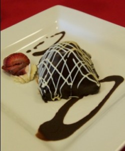 A chocolate dessert served last week on Valentine’s Day. Photo by Dirk Van Susteren 