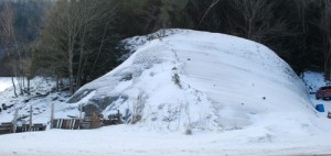 This rock, along Duxbury Road in Jonesville, is a classic example of a small-scale roche moutonnée, including striations. Photo by Audrey Clark 