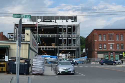 City Place, which will house some state offices including the entire Agency of Education, is under construction on North Main Street in Barre. Photo by Alicia Freese/VTDigger