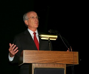 Rep. Peter Welch talks to small business owners in Burlington on Monday, July 8, 2013, about federal and state health care reform. Photo by Andrew Stein/VTDigger