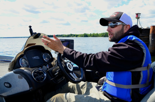 Pro fisherman Tommy Waltz of Georgia talks about his passion for tournament bass fishing, a sub-culture of the angling fraternity whose adherents are intensely competitive and devoted to their sportfishing on Lake Champlain's prolific waters. Photo by Andrew Nemethy