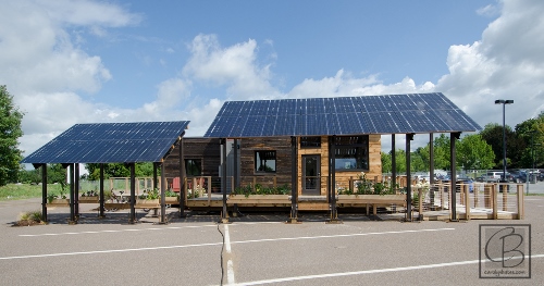 Middleburyโs entry in the Solar Decathlon competition is called InSite. Courtesy of Middlebury College