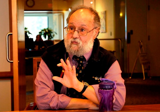 Richard Moffi, chief of the state’s Fuel Assistance Office, explains the heating benefits LIHEAP participants will receive in the coming winter months. Photo by Hilary Niles/VTDigger