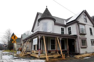 The Dismas House, a home that will be used to transition prisoners from incarceration to community living, is being renovated in Hartford. Photo by Jennifer Hauck/Valley News