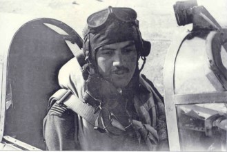 Flight Lt. Christos Halkias, Royal Hellenic Air Force, in the cockpit of a Hurricane in 1941. Photo courtesy Telly Halkias
