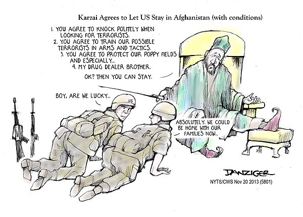 Danziger: Karzai Lets US Stay