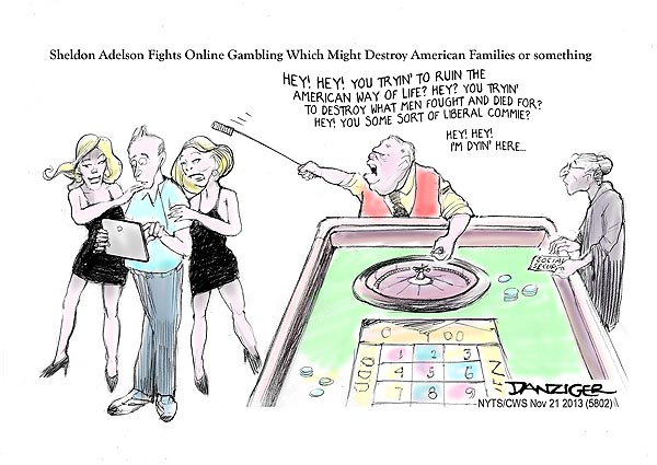 Danziger: Sheldon Adelson Online