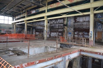 While filled with graffiti and trashed on the inside, the shell of the old Moran power plant on Burlington's waterfront is solid and the vast interior has many unique features that present an opportunity for a remarkable, innovative space in a highly visible location. Photo by Andrew Nemethy