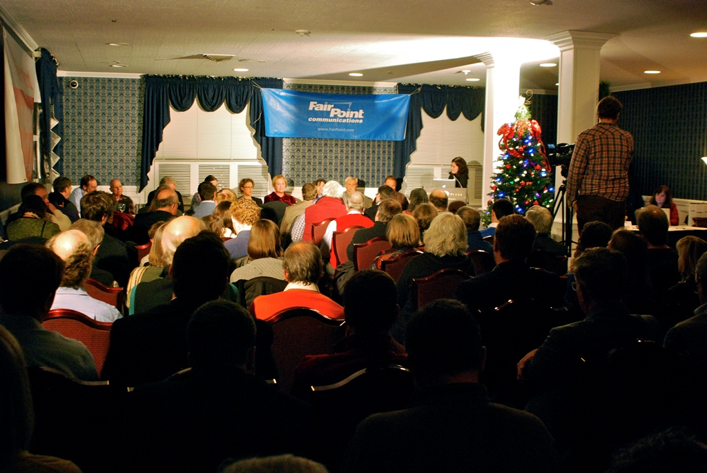 A standing room only crowd attended VTDigger's Legislative preview event Thursday at the Capitol Plaza n Montpelier. Photo by John Herrick/VTDigger