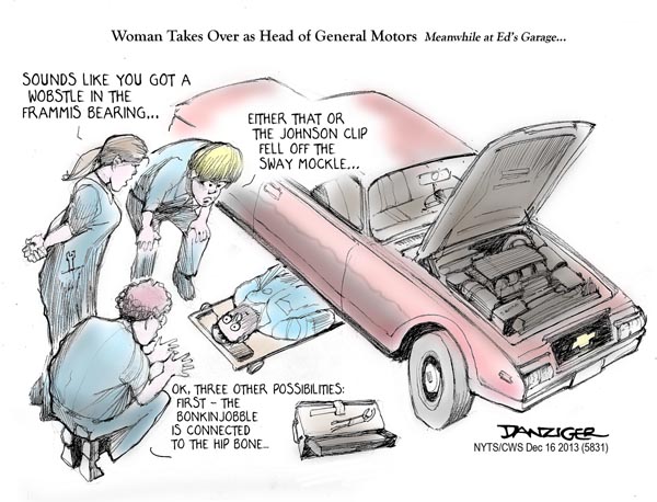 Danziger: Woman Heads General Motors