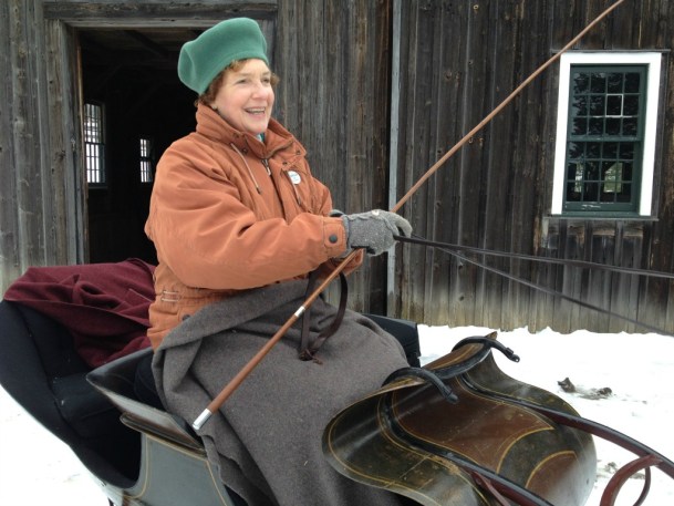 Eileen Rockefeller Growald takes her team of Morgans, Lucky and Meg, out for a drive at her Shelburne home. Photo by Candace Page 