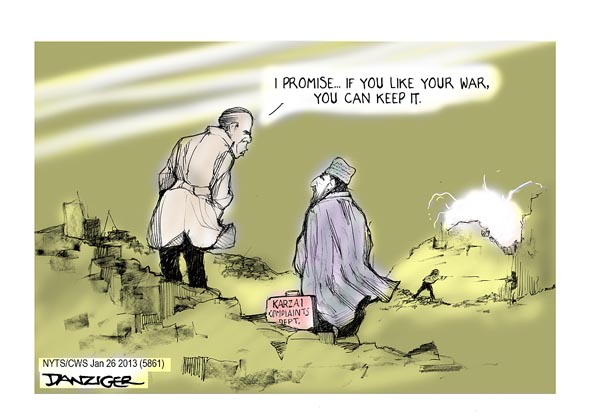 Danziger: Obama Promise to Karzai