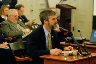 David Mears, commissioner of the Department of Environmental Conservation, testified before lawmakers in February on the state’s plan to restore Lake Champlain’s water quality. Photo by John Herrick/VTDigger