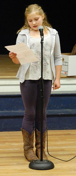 Maddie Aho is a fifth-grader at the Putney Grammar School. Photo by Kayla Rice/Brattleboro Reformer