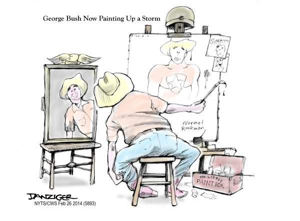 Danziger: George Bush Paints
