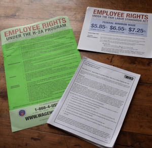 Bulletins to be posted in the workplace. Photo by Kate Robinson/VTDigger