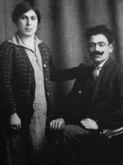 George Halkias, the author's grandfather, circa 1914, in a portrait with his wife Aspasia, in Athens, Greece. Courtesy photo
