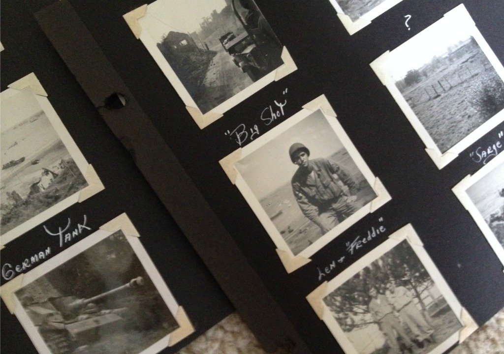 Leonard Pilus still has the album of photos taken by a buddy of their time in France during World War II.