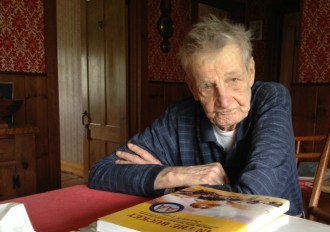 Albert Sponheimer Jr., 89, of East Ryegate, is one of a fast-diminishing cadre of men who landed on Omaha Beach on the morning of D-Day, June 6, 1944, during World War II. Sponheimer was an 18-year-old medic who won a medal for heroism under fire. He will return to Omaha Beach on June 6, for the 70th anniversary of the battle that opened the way into Europe for the Allied Forces. Photo by Candace Page