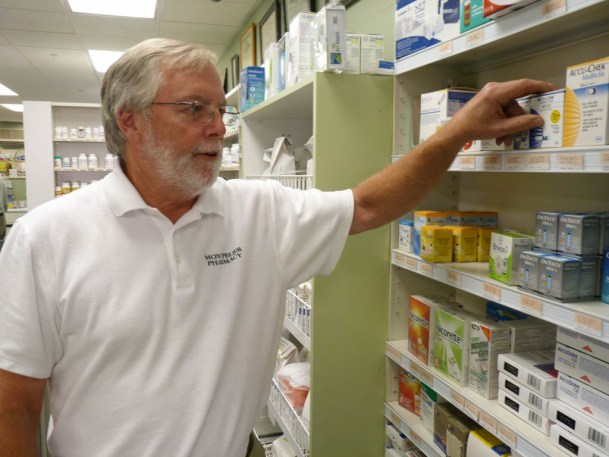Rich Harvie is co-owner of Montpelier Pharmacy, an independent drug store. Photo by Morgan True/VTDigger