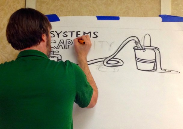 "Systems Capacity" is one of three focus areas for group conversations Monday. Photo by Hilary Niles / VTDigger